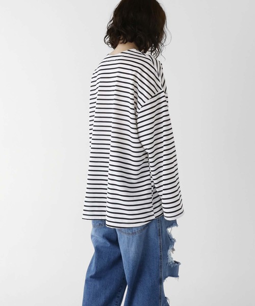 「minsobi」 長袖Tシャツ FREE オレンジ メンズ_画像4