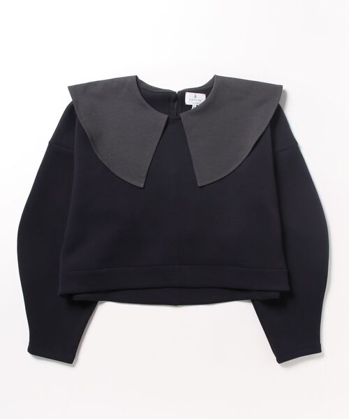 LANVIN en Bleu 「LANVIN Bleu」 長袖ブラウス 38 ネイビー レディース