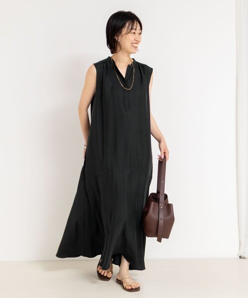 「NOLLEY'S」 ノースリーブワンピース 38 ブラウン レディースの画像
