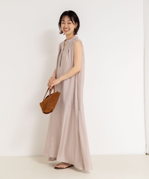 「NOLLEY'S」 ノースリーブワンピース 38 ブラウン レディースの画像
