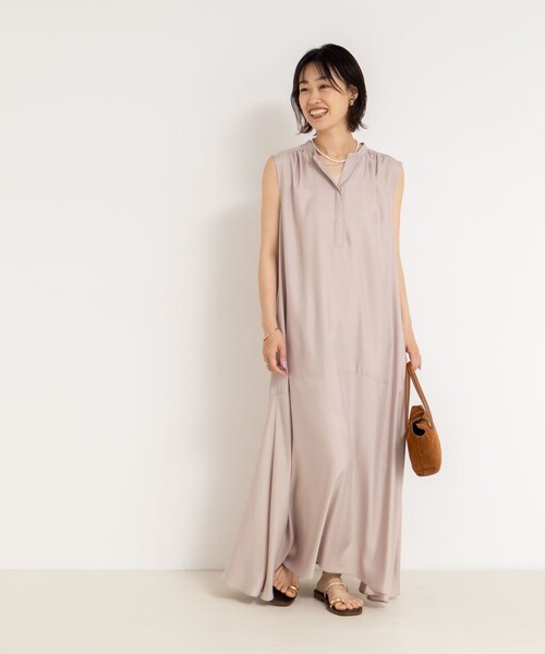 「NOLLEY'S」 ノースリーブワンピース 38 ブラウン レディースの画像