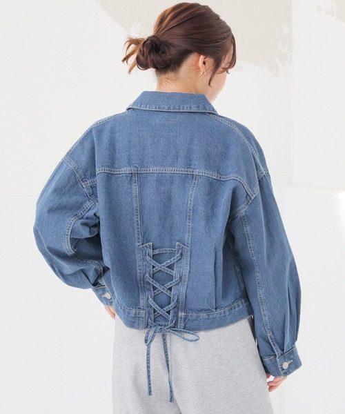 CHILD WOMAN - 12.5OZデニム レースアップ ビッグGジャン Honeys（ハニーズ） デニムジャケット gジャン レースアップGジャン