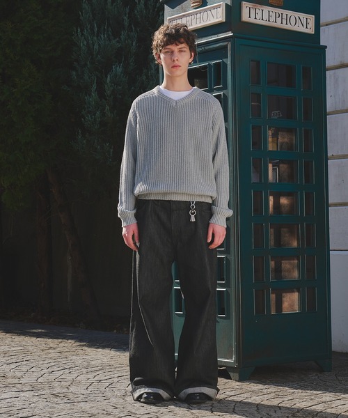 Regen Glanz セーター ニット vneck fisherman knit / Vネック
