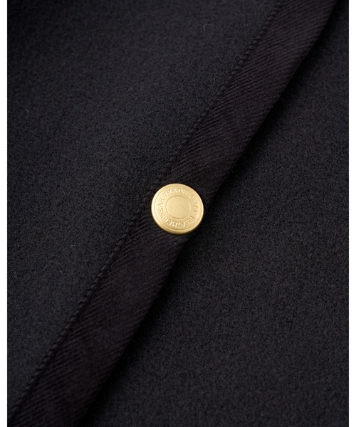「Traditional Weatherwear」 ノーカラーコート 32 ネイビー レディースの画像