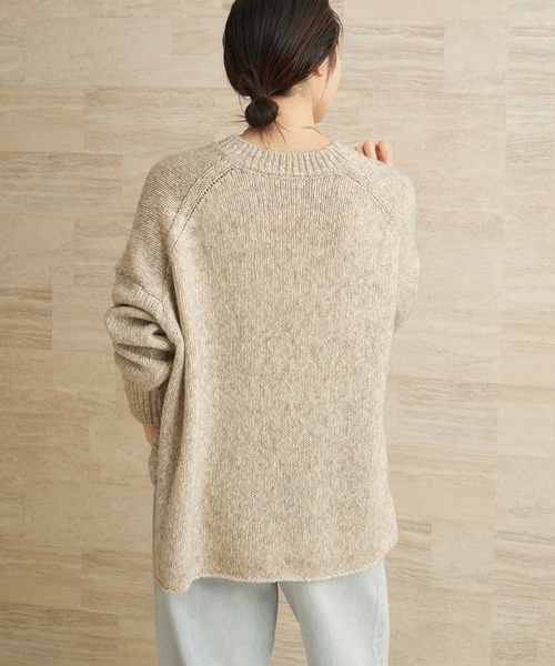 plage（プラージュ） ニット セーター 3G ミックスVワイドプルオーバー