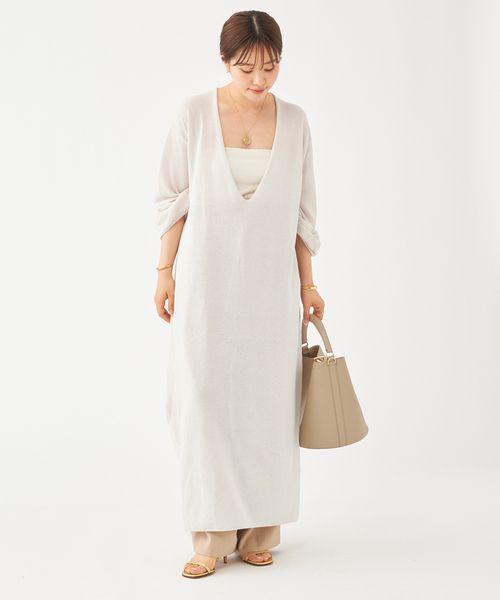 「Plage」 ニットワンピース 36 ブラック レディース_画像2