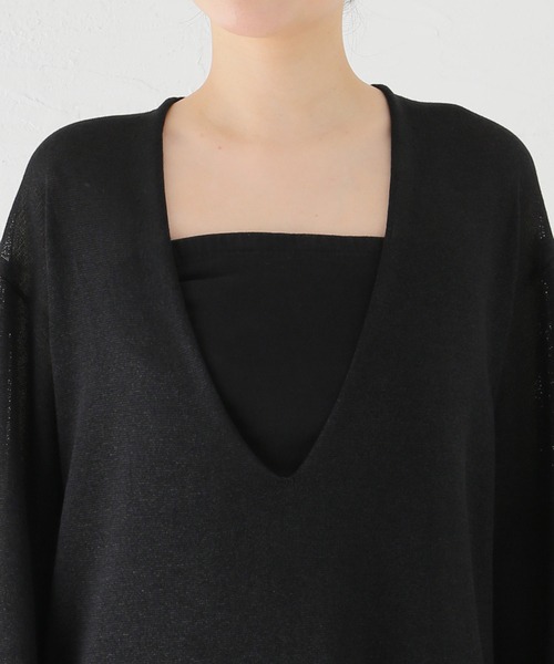 「Plage」 ニットワンピース 36 ブラック レディース_画像3