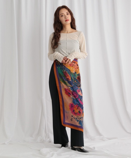 「mysty woman」 スラックス MEDIUM ベージュ系その他 レディース_画像6