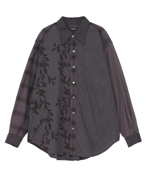 ブラウス シャツ DOCKING PIECE DYE / シャツ レディース メンズの画像