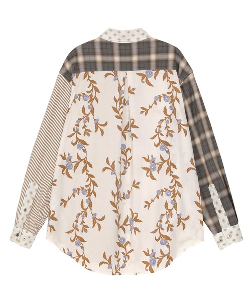 ブラウス シャツ DOCKING PIECE DYE / シャツ レディース メンズの画像