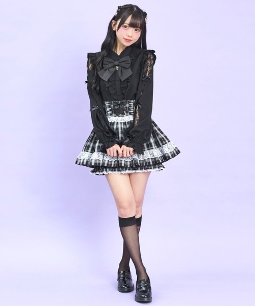 【美品☆】GIVENCHY　ジバンシー　黒　リブ編　タイトスカート レースアップ jouetie（ジュエティ） スカート レースアップティアードミニスカパン