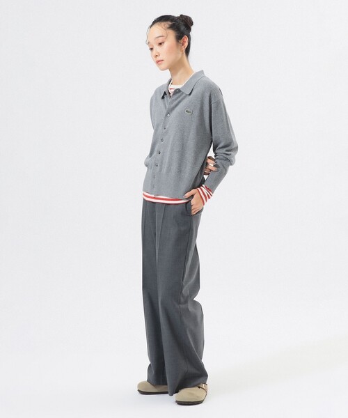 カーディガン 「別注」LACOSTE / ポロ カーディガン レディースの画像