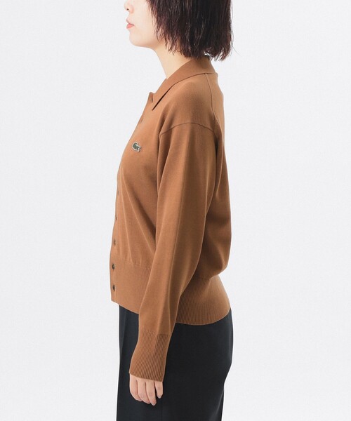 カーディガン 「別注」LACOSTE / ポロ カーディガン レディースの画像