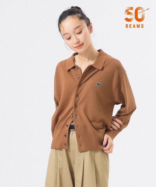 N21 スパンコールポロシャツ　ラコステ　カーディガン LACOSTE（ラコステ） カーディガン 「別注」LACOSTE / ポロ