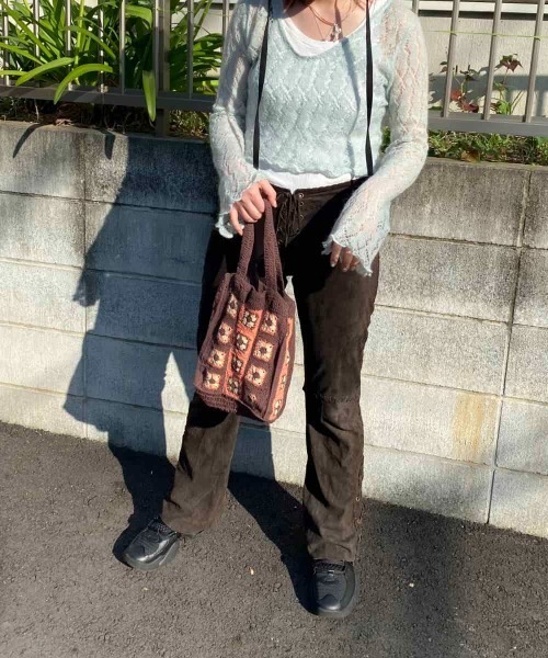 「kaorinomori」 トートバッグ ONE SIZE ブラウン レディース_画像3