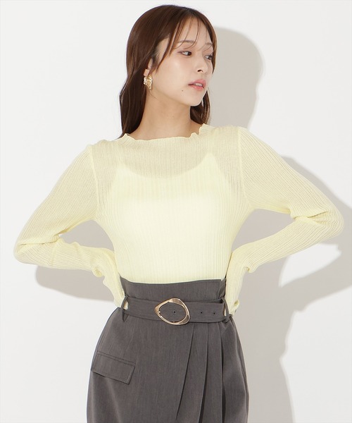 アンドクチュール　ニット AND COUTURE（アンドクチュール） ニット セーター シアーランダム