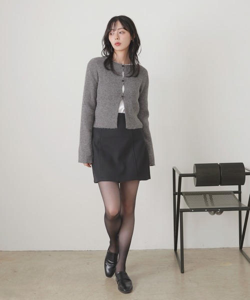「LIAN」 ミニスカート FREE チャコールグレー レディース_画像6