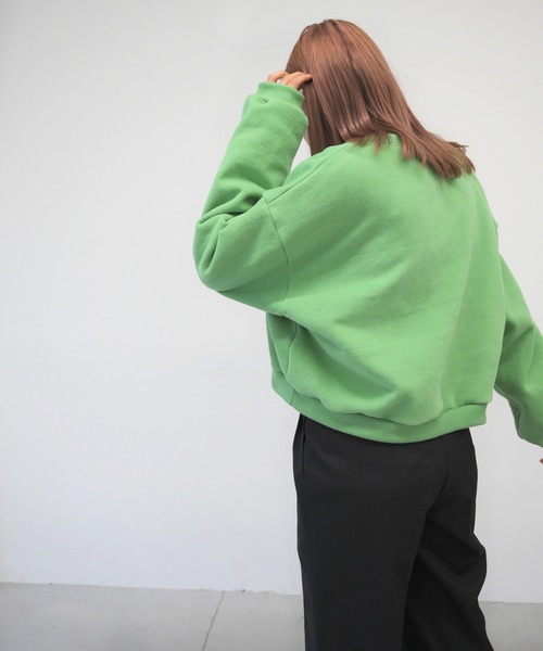 「CANAL JEAN」 スウェットカットソー ONE SIZE グリーン レディース_画像8