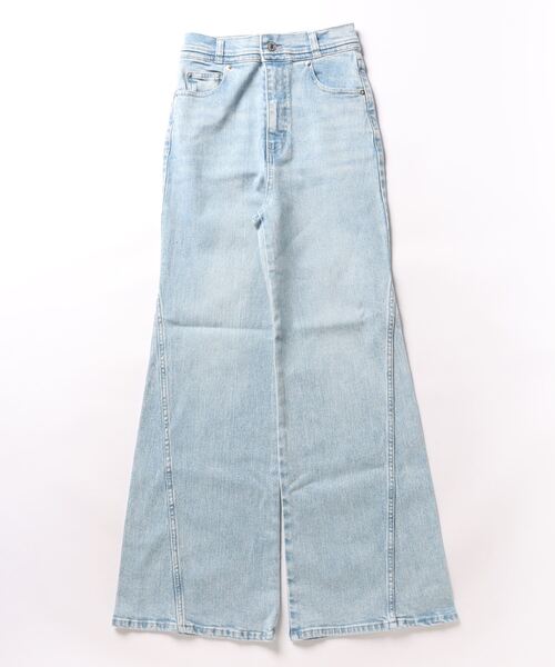 「SNIDEL」 ブーツカットデニムパンツ 0 ライトブルー レディース_画像2