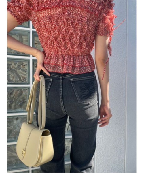 「SNIDEL」 ブーツカットデニムパンツ 0 ライトブルー レディース_画像7