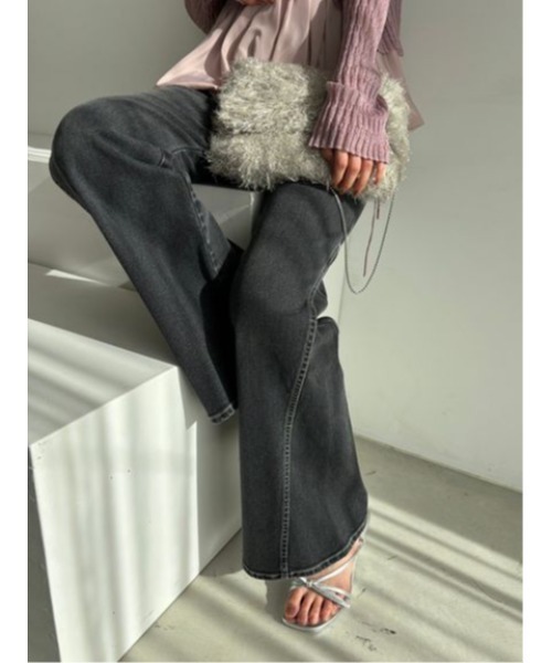 「SNIDEL」 ブーツカットデニムパンツ 0 ライトブルー レディース_画像8