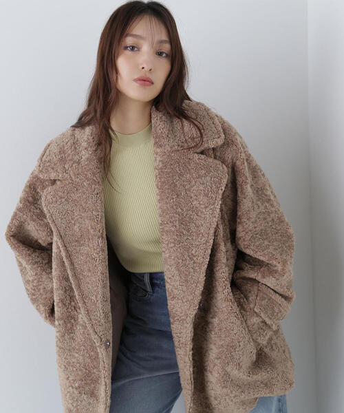 「NATURAL BEAUTY BASIC」 テーラードジャケット FREE グレイッシュベージュ レディースの画像