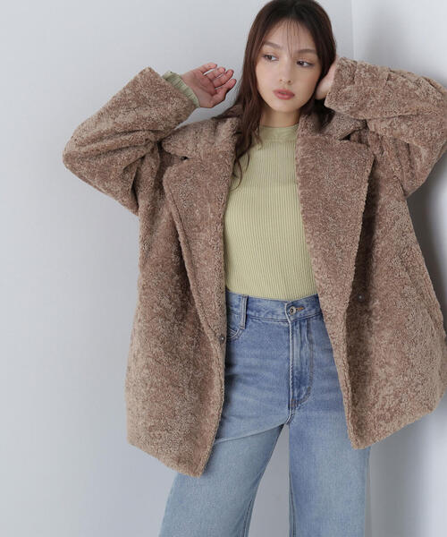 「NATURAL BEAUTY BASIC」 テーラードジャケット FREE グレイッシュベージュ レディースの画像