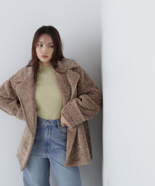 「NATURAL BEAUTY BASIC」 テーラードジャケット FREE グレイッシュベージュ レディースの画像