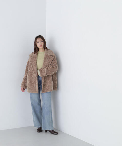 「NATURAL BEAUTY BASIC」 テーラードジャケット FREE グレイッシュベージュ レディースの画像