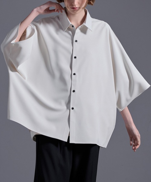 「Loose/ルース」 半袖シャツ L パープル メンズ_画像7