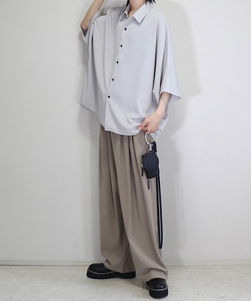 「Loose/ルース」 半袖シャツ L パープル メンズ_画像8