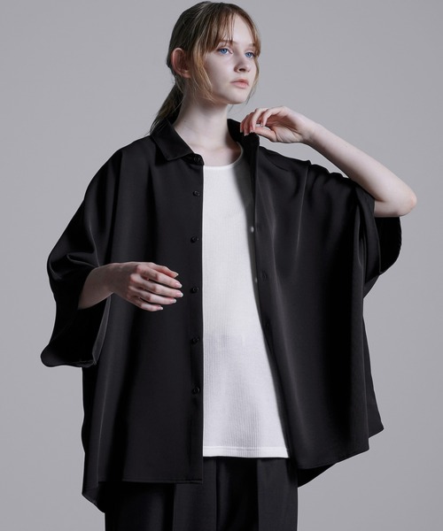 「Loose/ルース」 半袖シャツ L パープル メンズ_画像9
