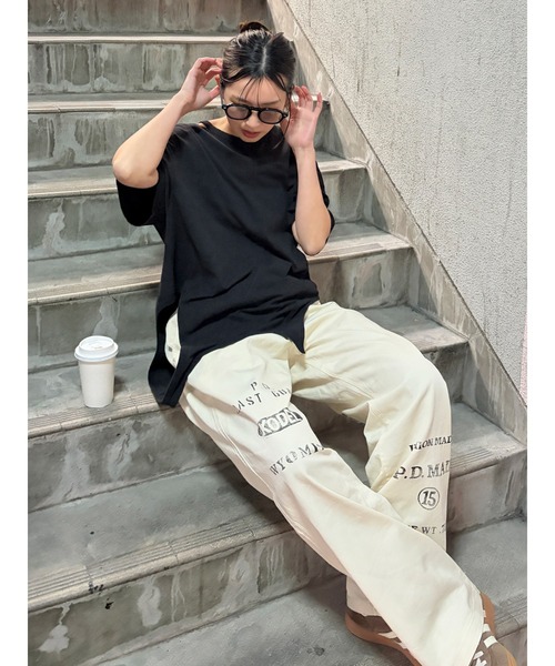 Ungrid（アングリッド） ワイドパンツ パンツ PAYDAY別注 ステンシル