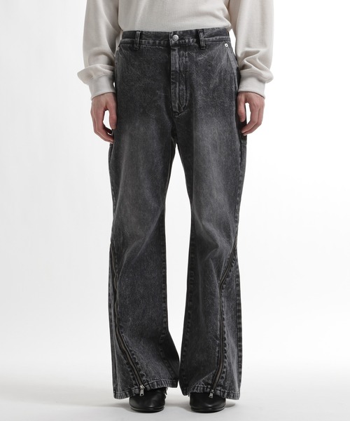 「HARE」 ブーツカットデニムパンツ SMALL パープル系その他 メンズの画像