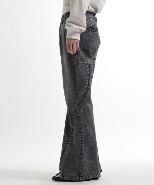 「HARE」 ブーツカットデニムパンツ SMALL パープル系その他 メンズの画像