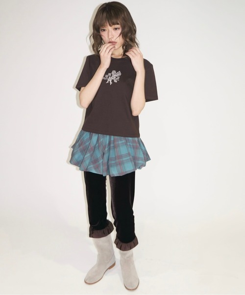 「musubore」 半袖Tシャツ FREE ブラウン レディース_画像6