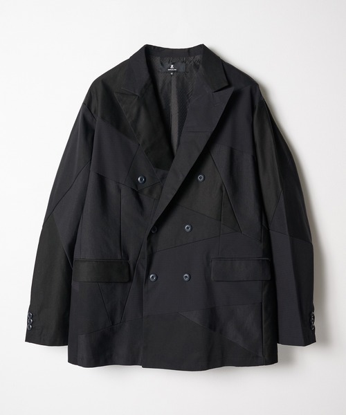 ジャケット テーラードジャケット 「ANREALAGE」PANEL PATCHWORK DOUBLE JACKET メンズの画像