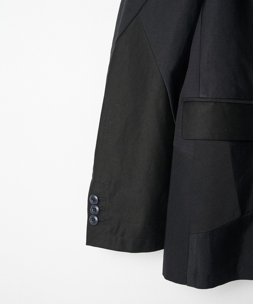 ジャケット テーラードジャケット 「ANREALAGE」PANEL PATCHWORK DOUBLE JACKET メンズの画像