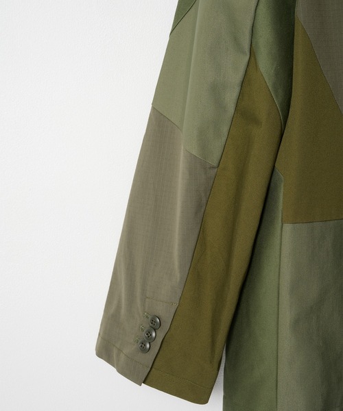 ジャケット テーラードジャケット 「ANREALAGE」PANEL PATCHWORK DOUBLE JACKET メンズの画像