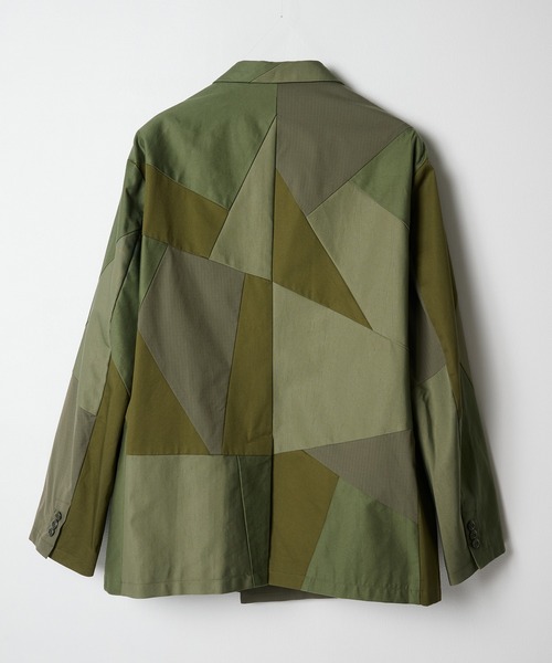 ジャケット テーラードジャケット 「ANREALAGE」PANEL PATCHWORK DOUBLE JACKET メンズの画像
