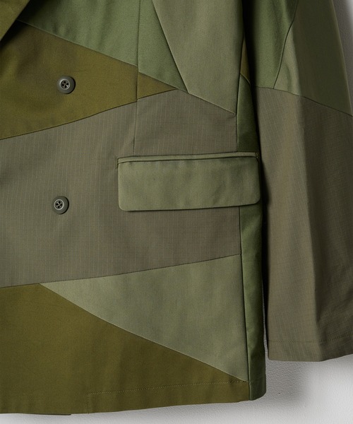 ジャケット テーラードジャケット 「ANREALAGE」PANEL PATCHWORK DOUBLE JACKET メンズの画像