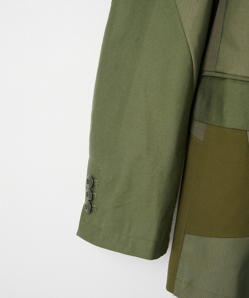 ジャケット テーラードジャケット 「ANREALAGE」PANEL PATCHWORK DOUBLE JACKET メンズの画像