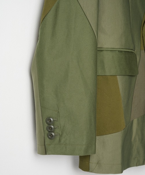 ジャケット テーラードジャケット 「ANREALAGE」PANEL PATCHWORK DOUBLE JACKET メンズの画像
