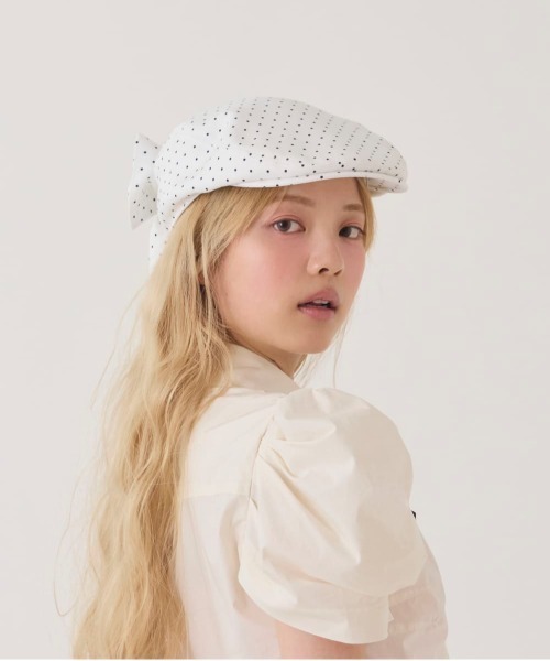「kaorinomori」 ハンチング M/57.5cm ホワイト レディース_画像3