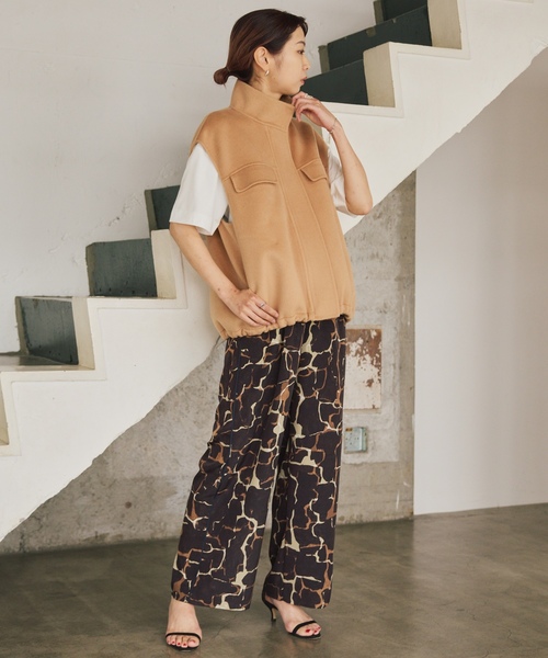 「VERMEIL par iena」 イージーパンツ 36 ブラウン レディース_画像3