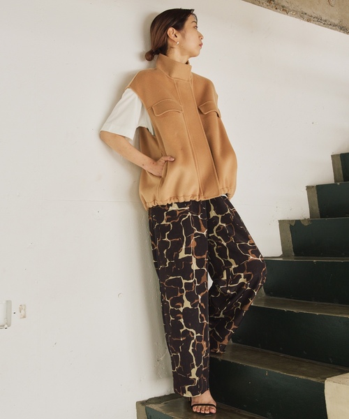 「VERMEIL par iena」 イージーパンツ 36 ブラウン レディース_画像5