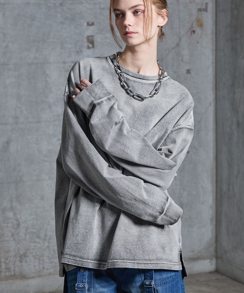 「SERACE」 長袖Tシャツ S グレー メンズ_画像2