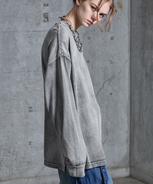 「SERACE」 長袖Tシャツ S グレー メンズ_画像6
