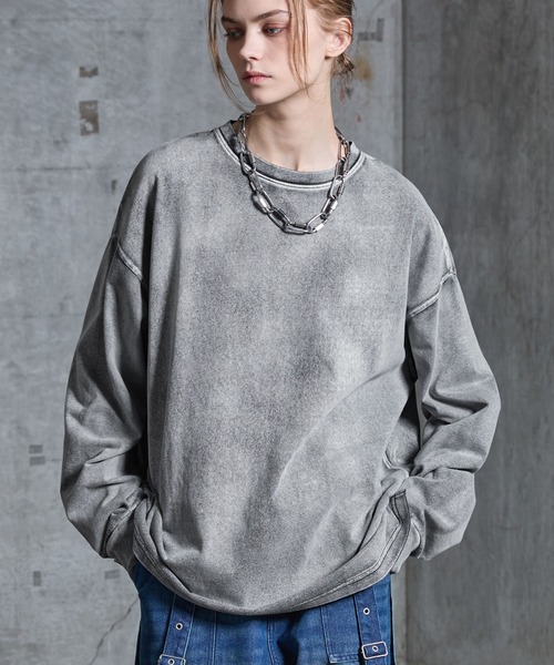「SERACE」 長袖Tシャツ S グレー メンズ_画像7
