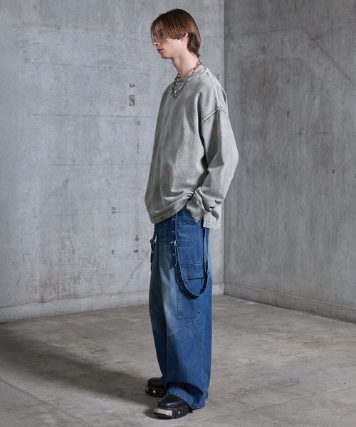 「SERACE」 長袖Tシャツ S グレー メンズ_画像9